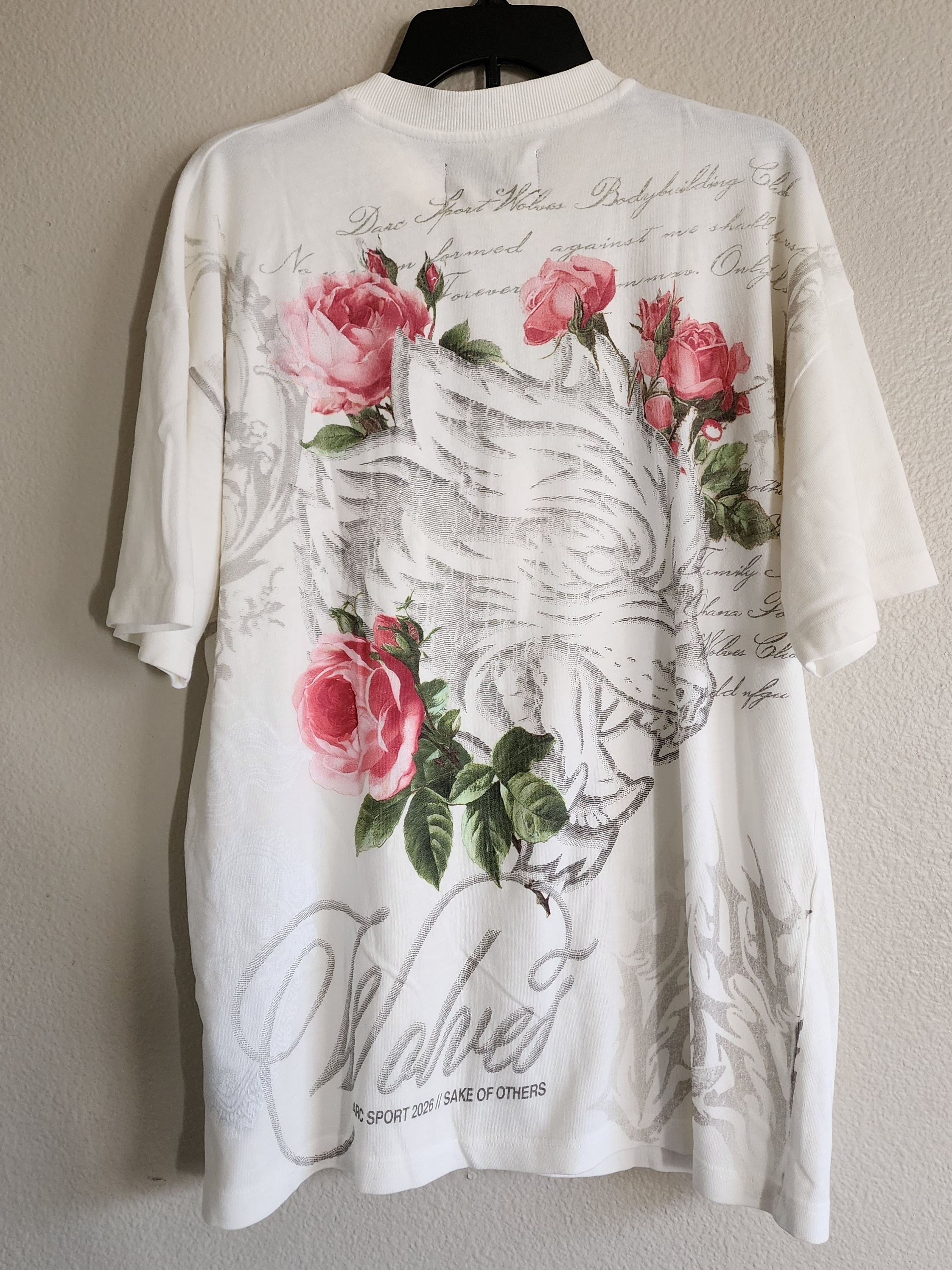 Nocturne Bloom Premium Oversized Tee Cream Medium